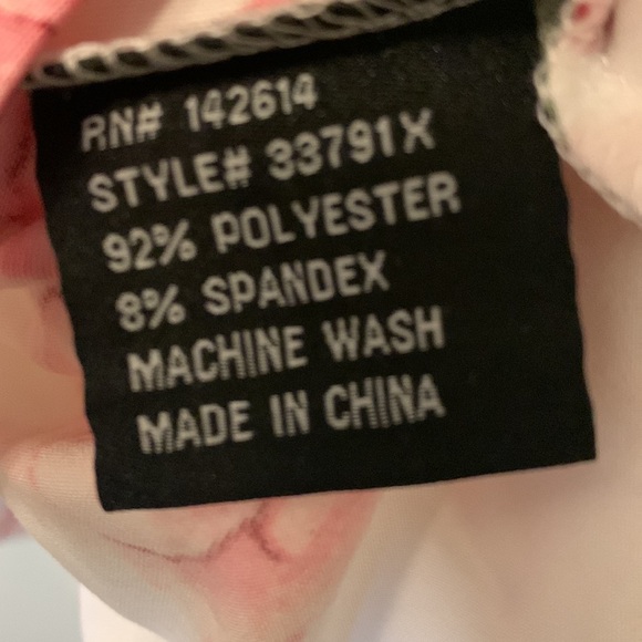 Plus Size Cold Shoulder Cinched Drop Waist Beautiful PINK Rose Silky Blouse 3X - Picture 5 of 6